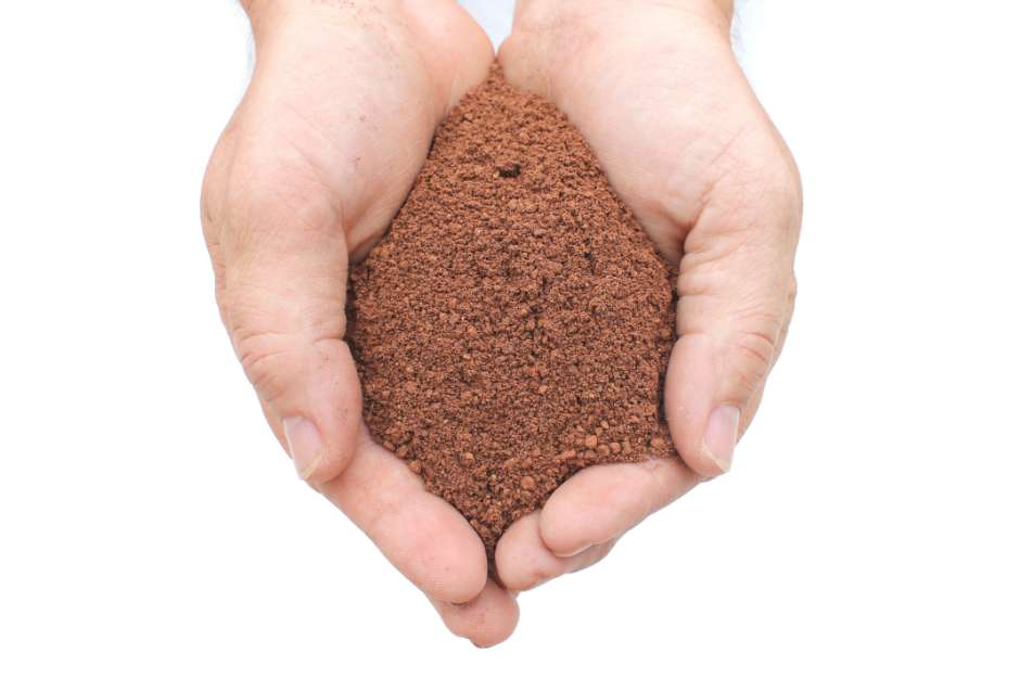 Hands holding Green Roof products